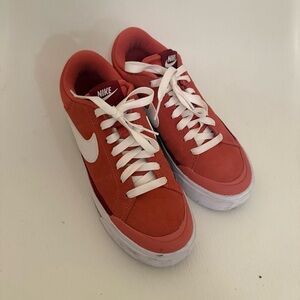 Nike court legacy lift Red/White Low Top sneakers 👟